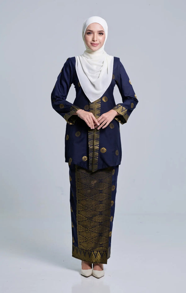 Seroja Kebaya | Blue Black Gold